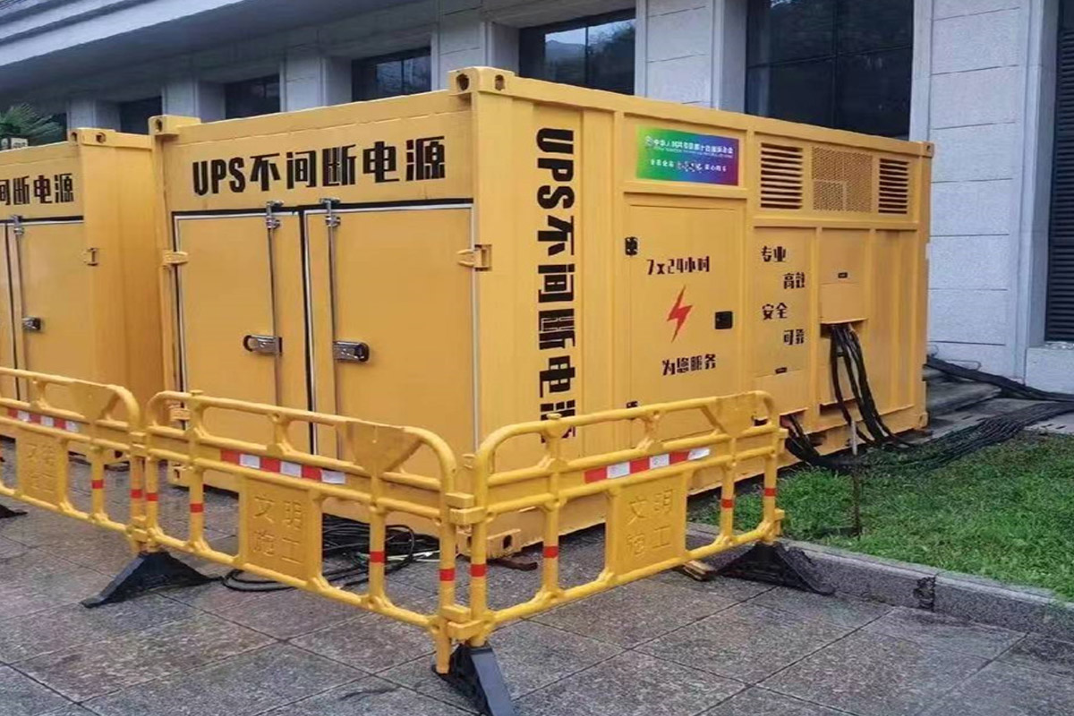 新华发电机租赁施工现场