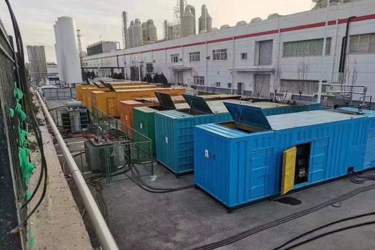 新华发电机租赁施工现场